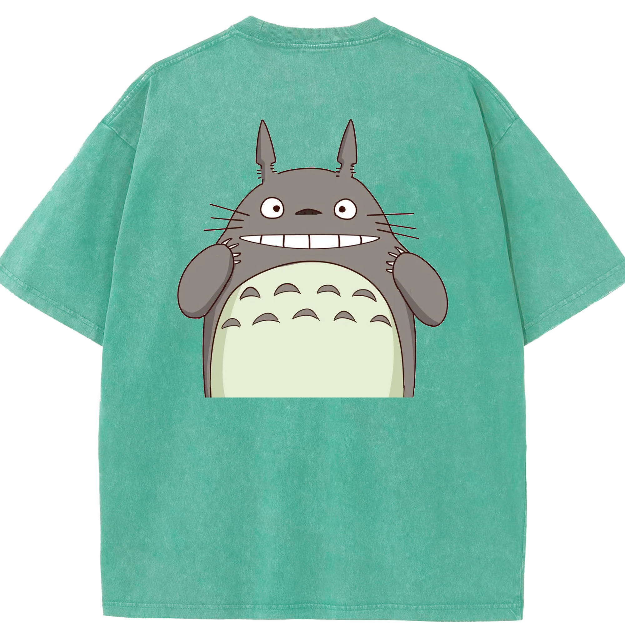 （画像用） となりのトトロ 草壁メイ 草壁サツキ My Neighbor Totoro Satsuki Kusakabe Mei Kusakabe 綿100% ヴィンテージ風 半袖Tシャツ（背面プリント）